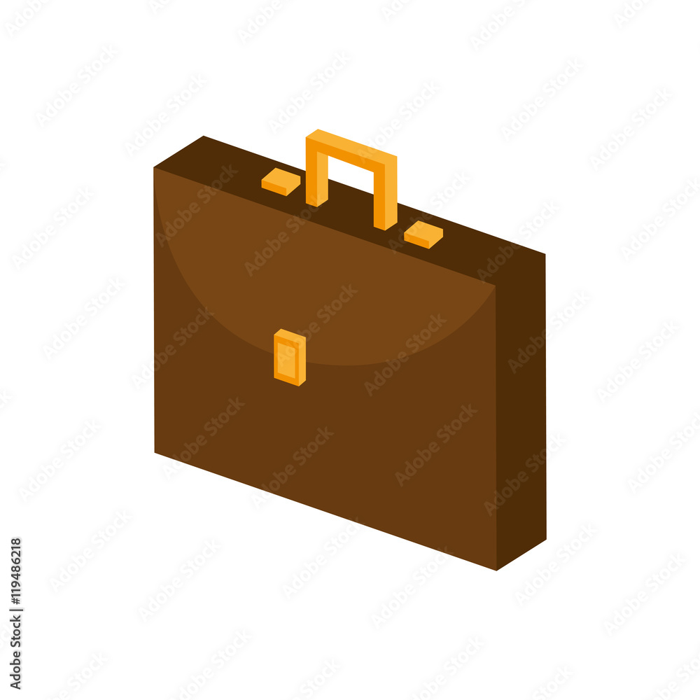briefcase executive portfolio business brown leather accessory vector illustration briefcase executive portfolio business brown leather accessory vector illustration