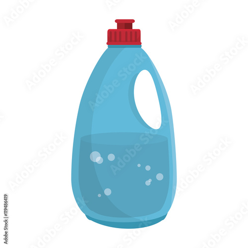 cleaning products plastic bottle container liquid vector illustration