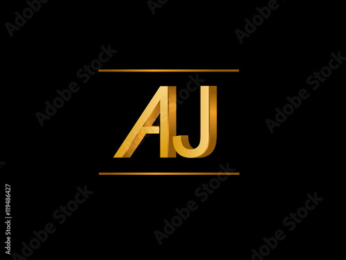 AJ Initial Logo for your startup venture