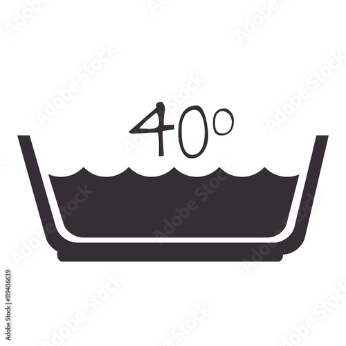 water temperature washing by machine or  hands laundry symbol vector illustration