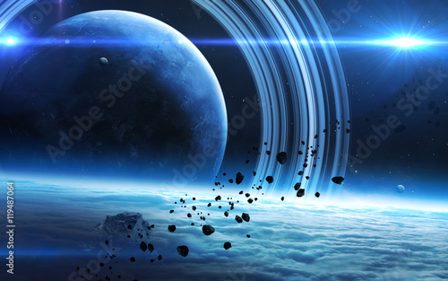 Fotografija Infinite space background with nebulas and stars
