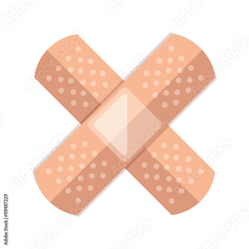 band aids cures plaster medical medicine care vector illustration