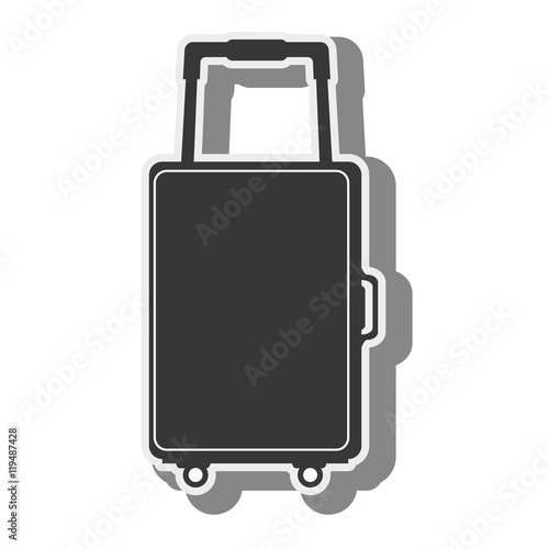 suitcase bag luggage travel baggage silhouette  vector illustration