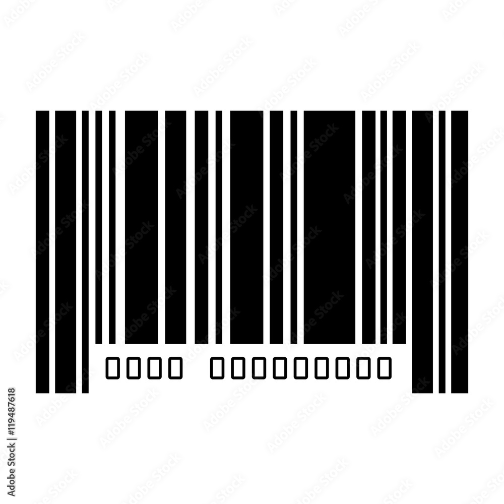 barcode with serial number data information scanner vector illustration