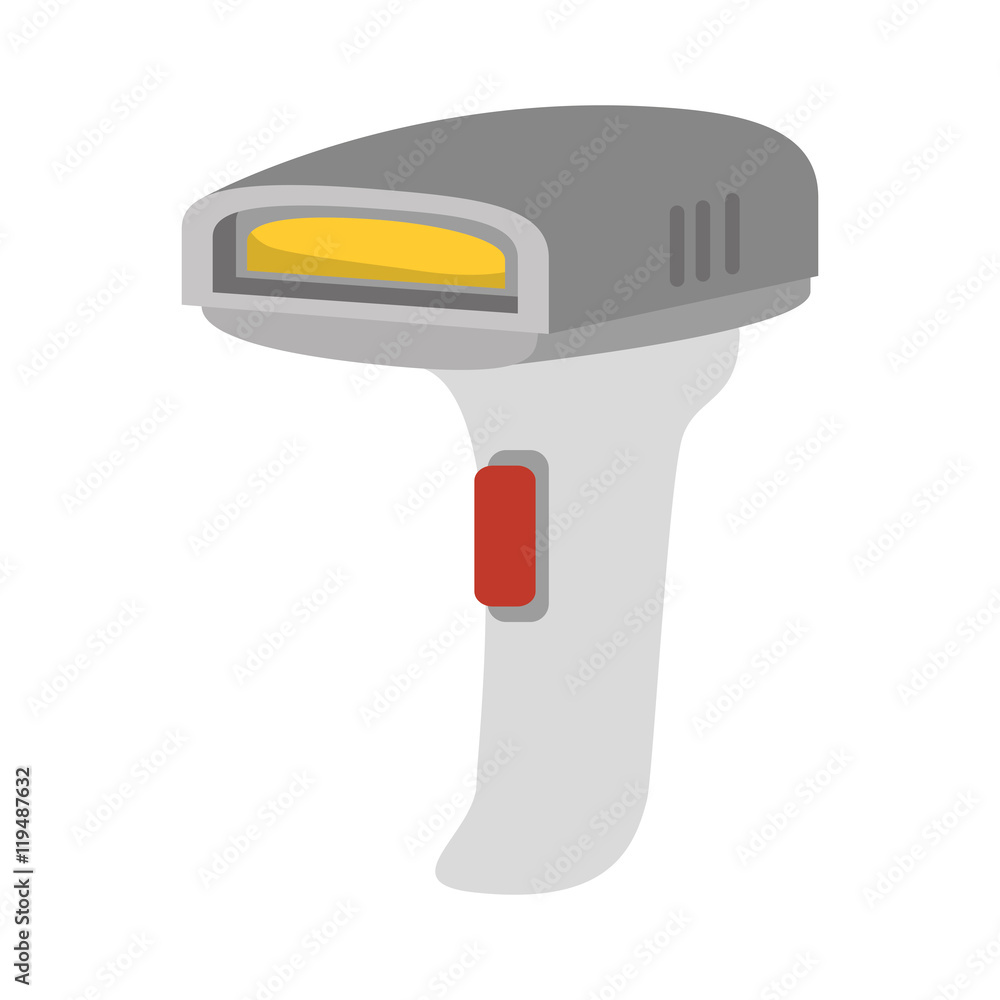 bars code reader scanner identification electronic device vector illustration bars code reader scanner identification electronic device vector illustration