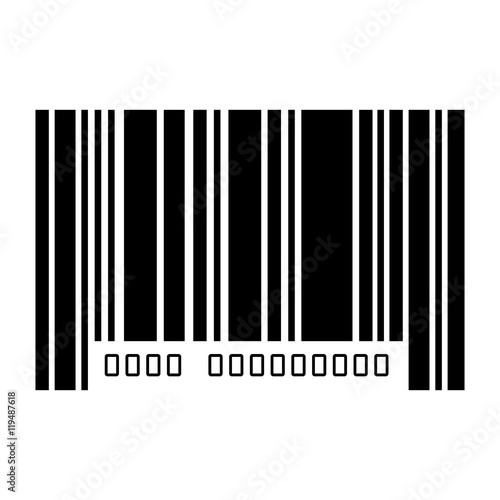 barcode with serial number data information scanner vector illustration