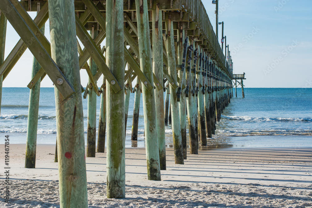 Surf City pier. This photo was taken on a summer morning on Topsail Island in North Carolina.