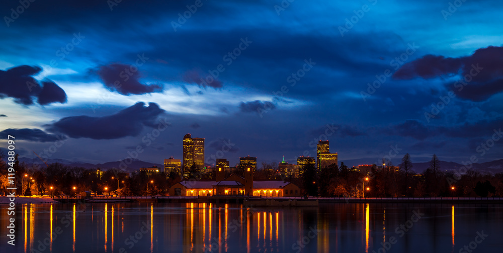 Denver Skyline at sunset