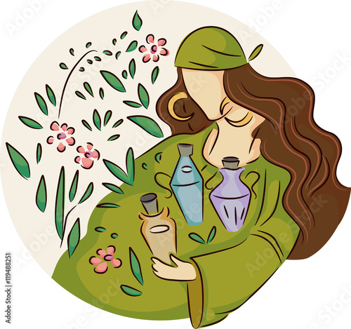Girl Gypsy Wild Plants Potions