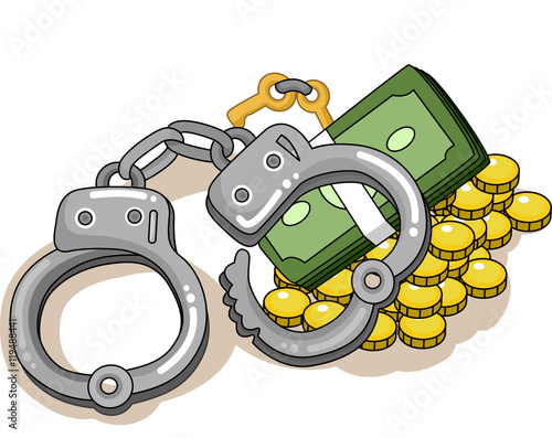 Money Handcuffs Crime Conflict