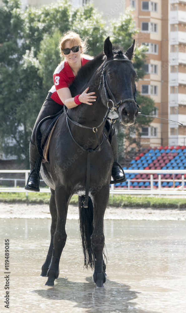 Girl riding a horse Girl riding a horse