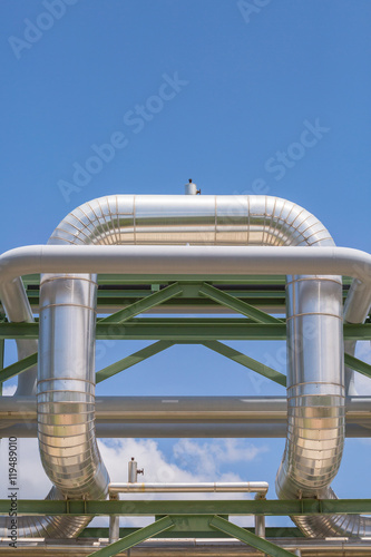 Pipe structure with blue sky © supakitmod