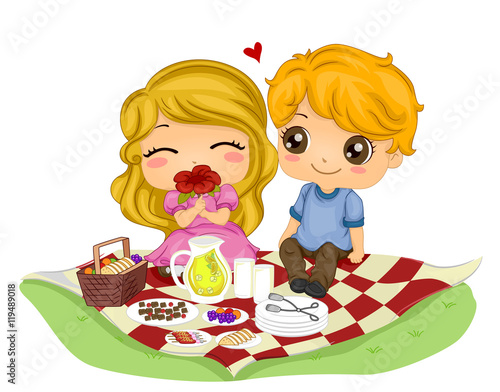 Kids Couple Picnic Date