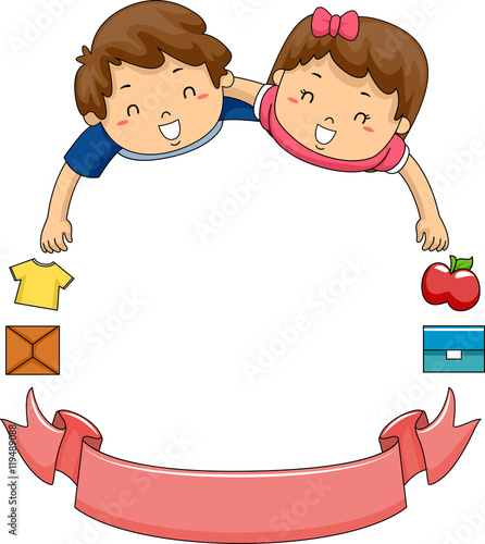 Kids Volunteer Ribbon Frame