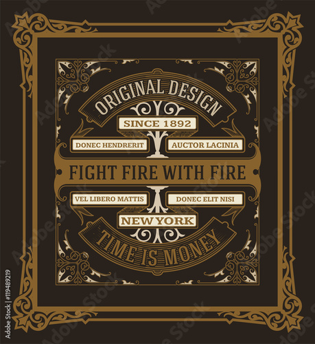 Old card design with old frames