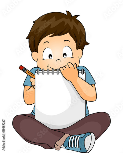 Kid Boy Sketch Book Write