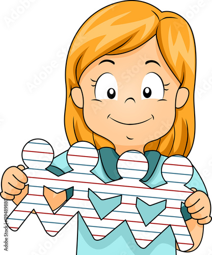 Kid Girl Paper People Shape