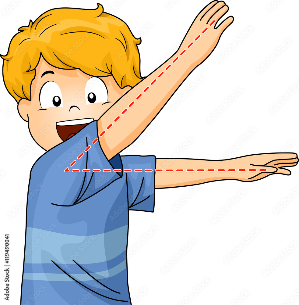 Kid Boy Acute Angle Pose Stock Vector Adobe Stock