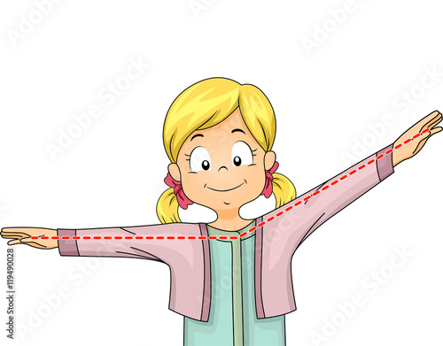Kid Girl Obtuse Angle Pose