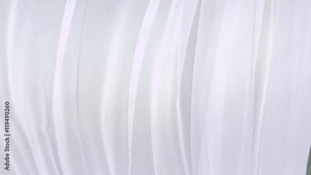 Sheer white curtains blowing in the wind Stock Video | Adobe Stock