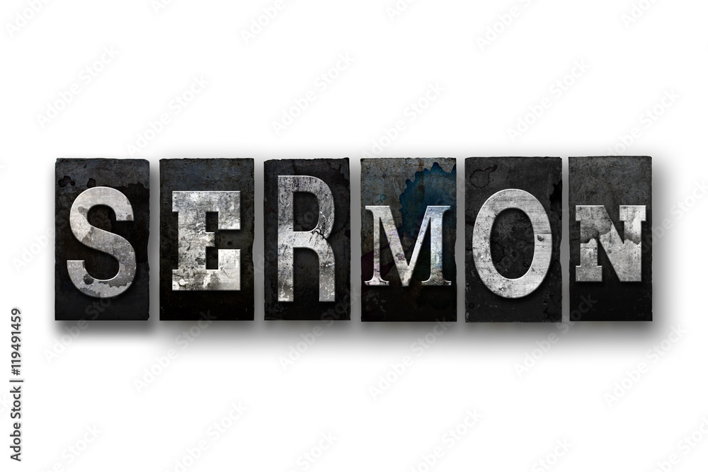 Obraz premium Sermon Concept Isolated Letterpress Type
