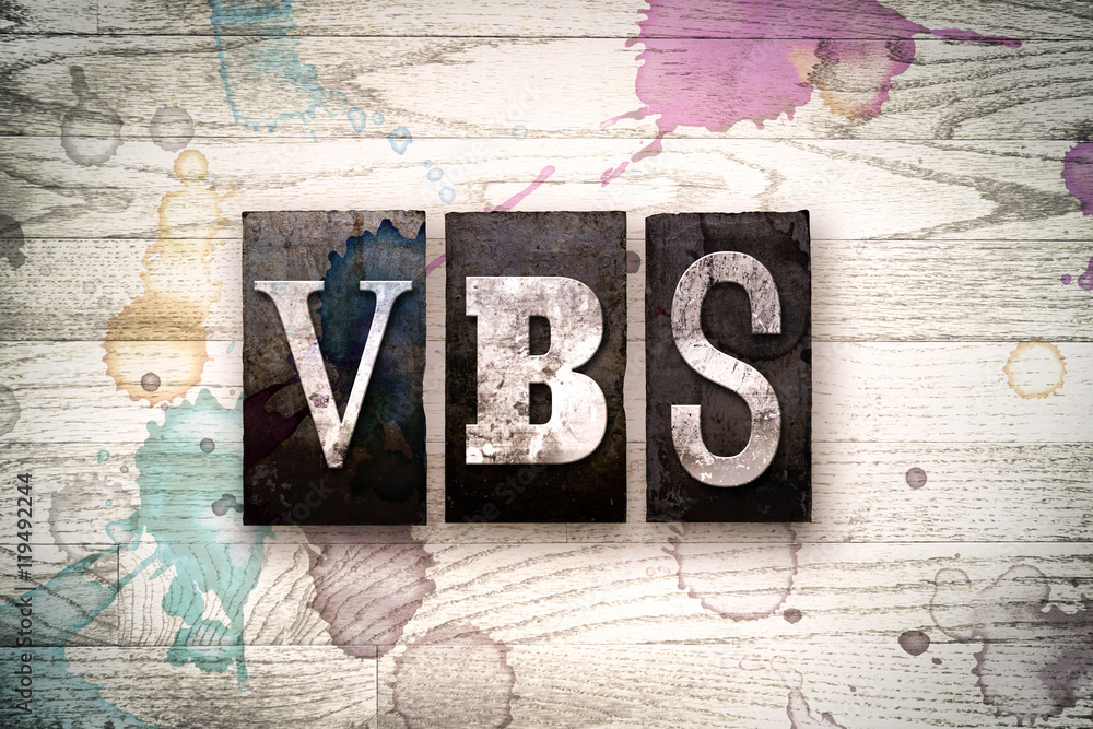 Fototapeta premium VBS Concept Metal Letterpress Type