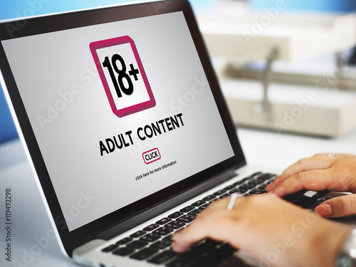 Obraz na plátně Eighteen Plus Adult Explicit Content Warning
