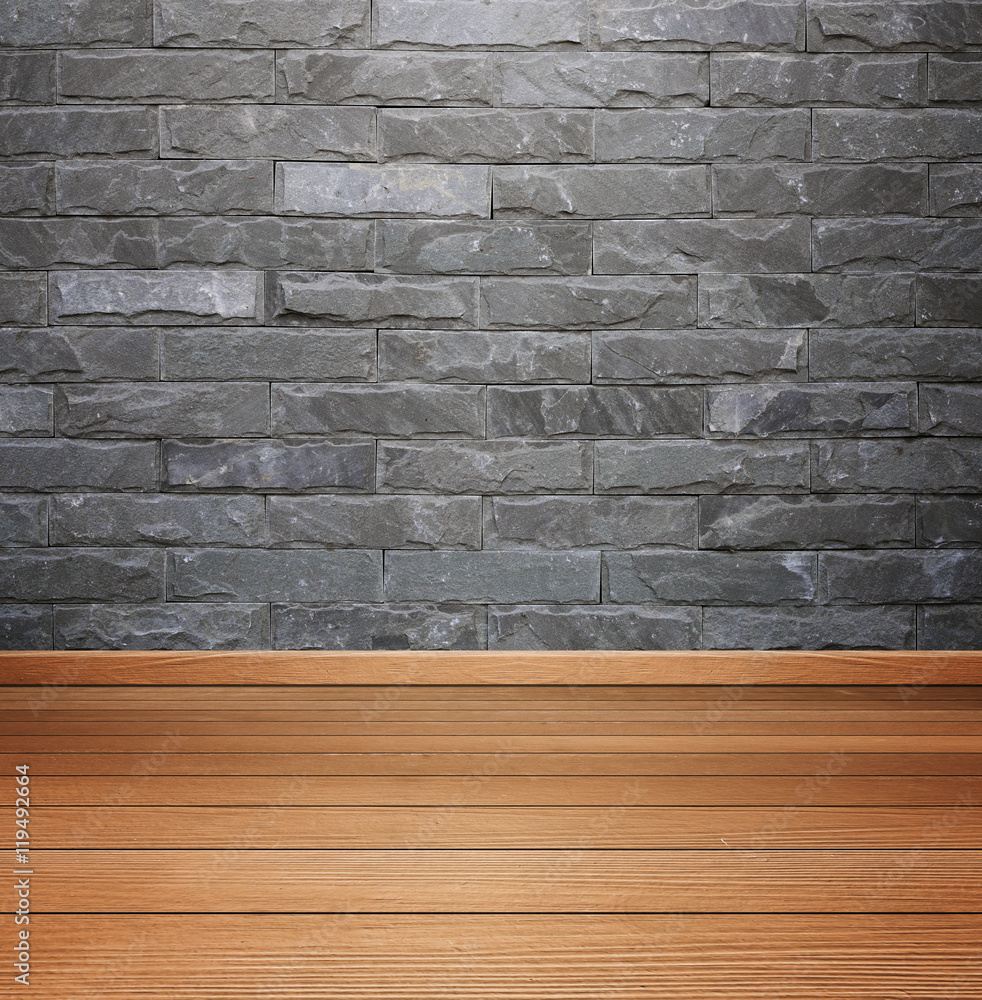 room interior with brick stone tiles wall and wood floor backgro room interior with brick stone tiles wall and wood floor backgro