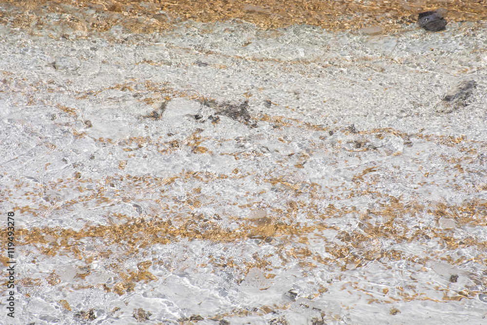 Abstract Flowing Water in Norris Geyser Basin Abstract Flowing Water in Norris Geyser Basin