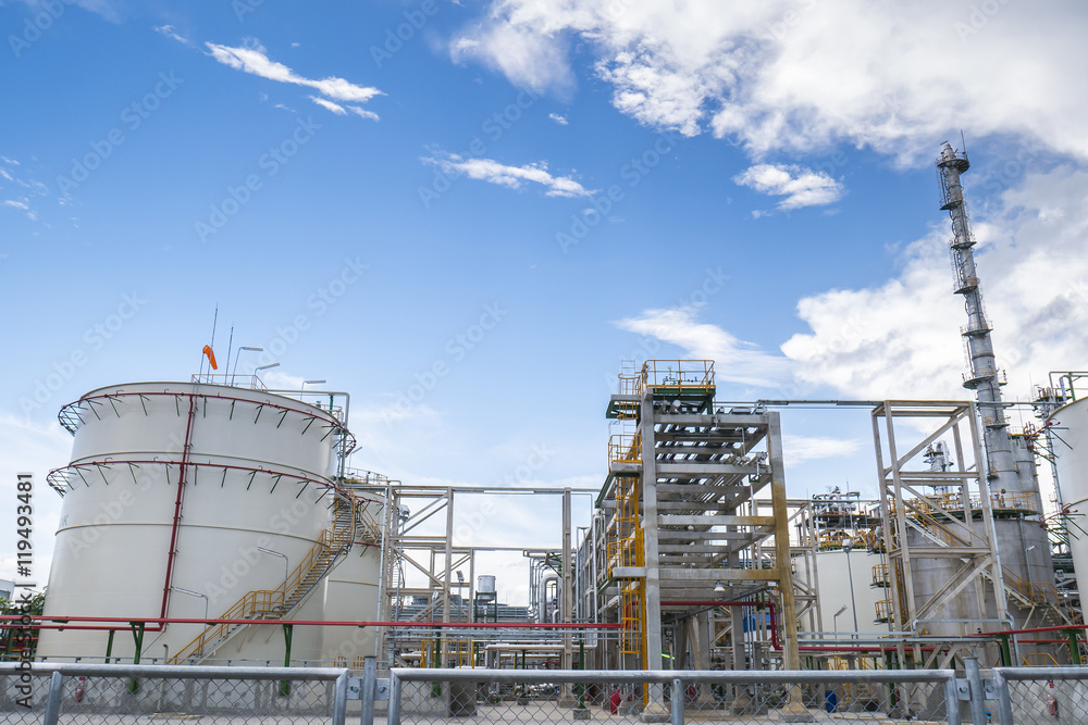 Oil refinery plant with blue sky Oil refinery plant with blue sky