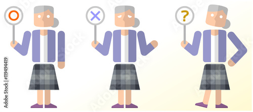 シニア女性：回答　正解　不正解　わからない
