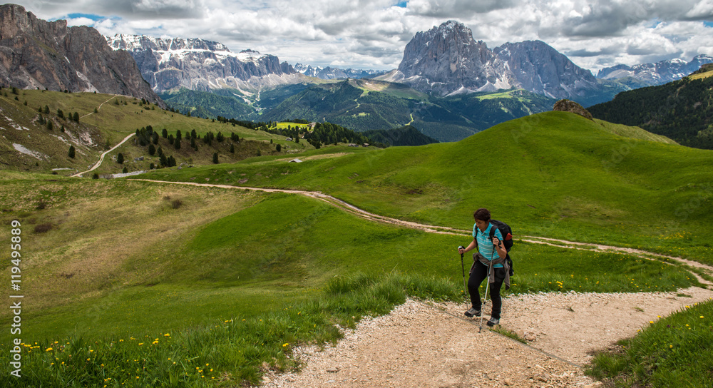 Trekking in Gardena valley