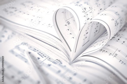 heart music notes photo