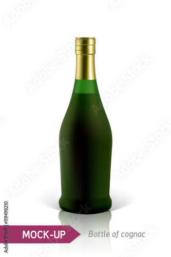 green bottles of cognac