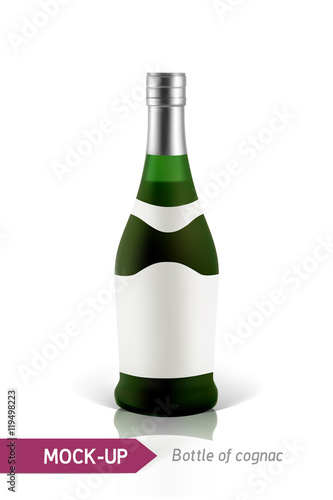 green bottles of cognac