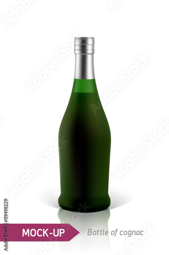 green bottles of cognac