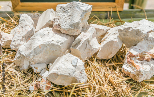Tableau sur toile Kaolin, China clay or White Rock Source for making pottery Earthenware and Ceramics