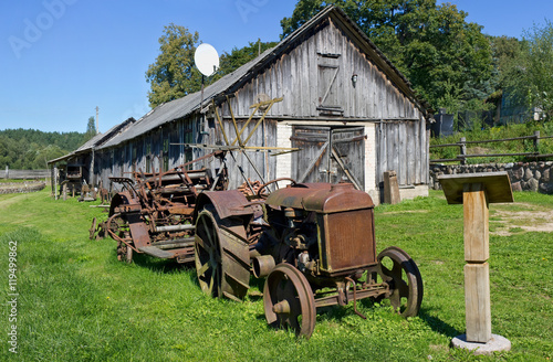 Rural museum of a retro agricultural equipment