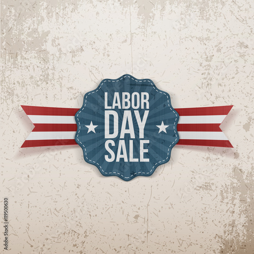 Label Template with Labor Day Sale Text