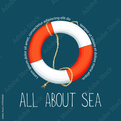 Logo of Lifebuoy isolated on dark background.