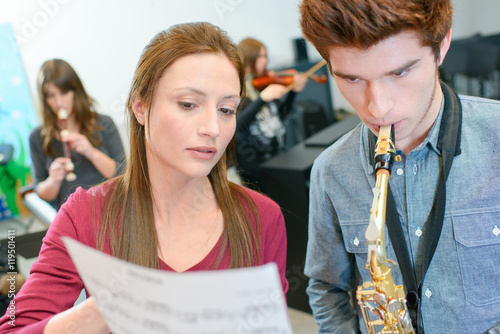 Photography Learning to play the saxophone
