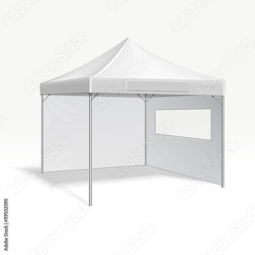 Promotional advertising folding tent vector illustration for outdoor event