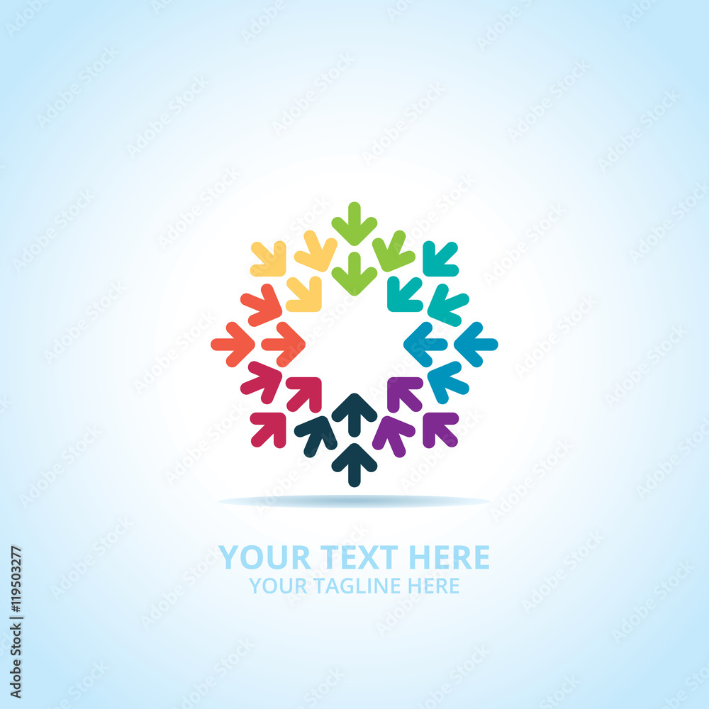 Abstract Community logo, design concept, emblem, icon, flat logotype element for template. Abstract Community logo, design concept, emblem, icon, flat logotype element for template.