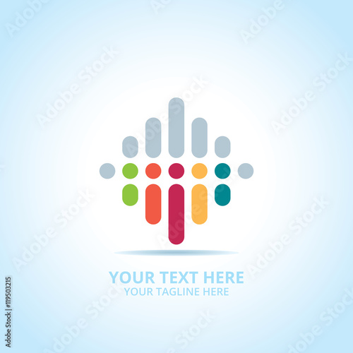 Abstract Community logo, design concept, emblem, icon, flat logotype element for template.