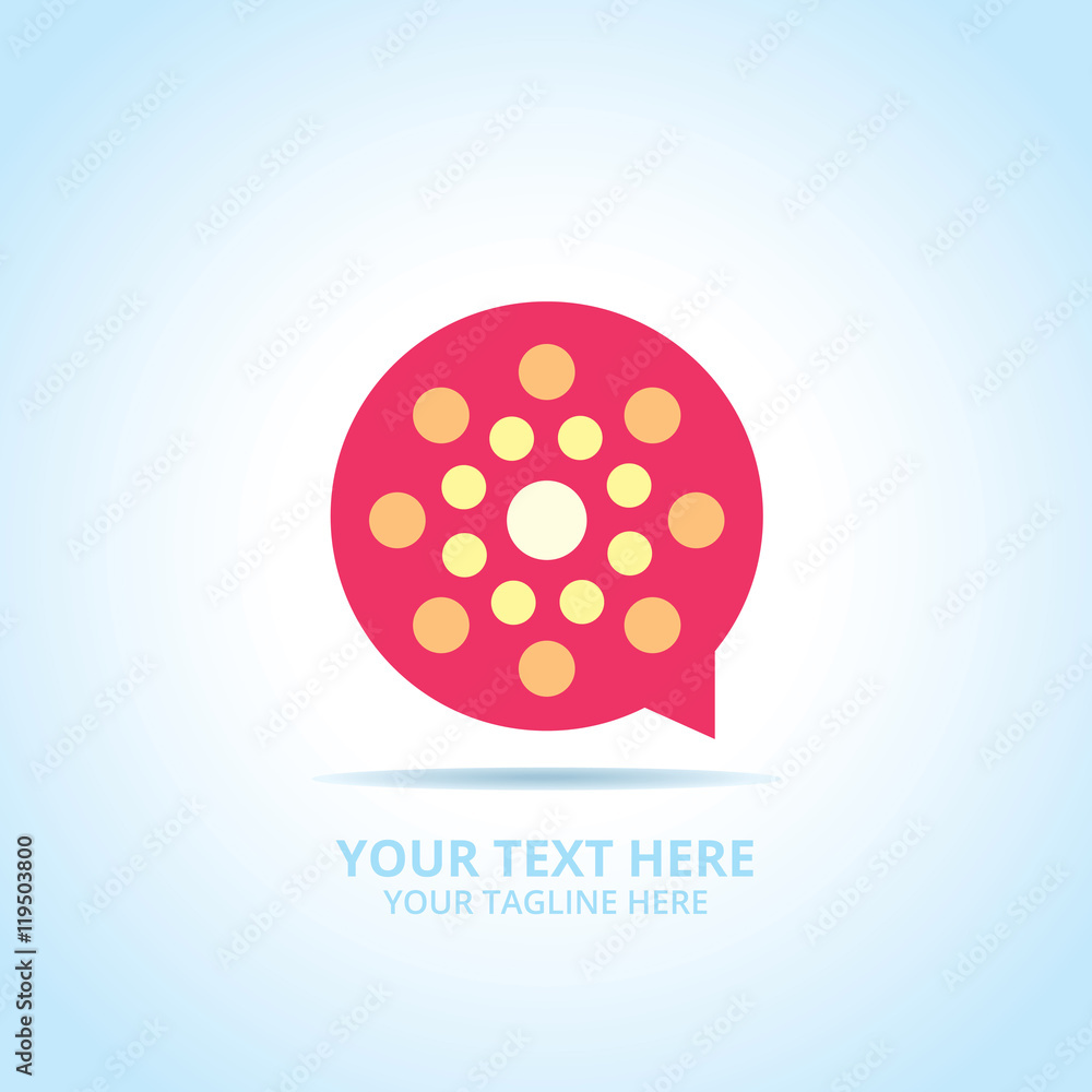 Abstract Communication logo, design concept, emblem, icon, flat logotype element for template. Abstract Communication logo, design concept, emblem, icon, flat logotype element for template.