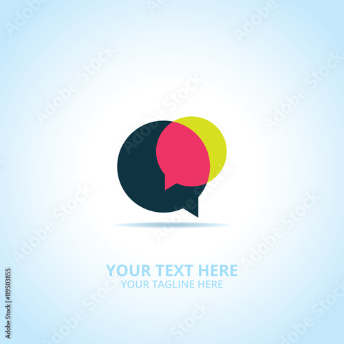 Abstract Communication logo, design concept, emblem, icon, flat logotype element for template.