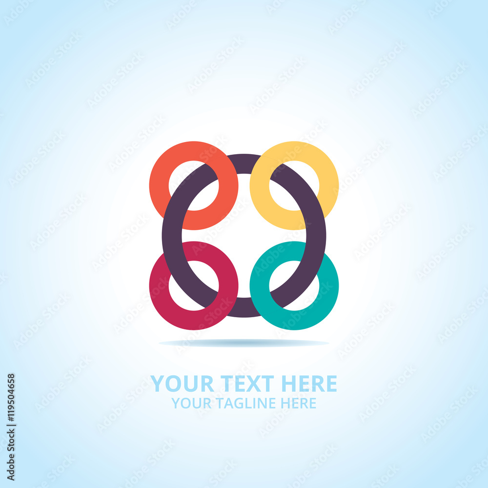 Abstract Connect logo, design concept, emblem, icon, flat logotype element for template. Abstract Connect logo, design concept, emblem, icon, flat logotype element for template.
