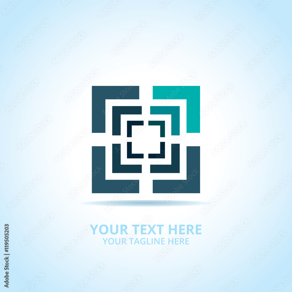 Obraz premium Abstract Creative Box logo, design concept, emblem, icon, flat logotype element for template.