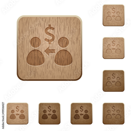 Receive Dollar wooden buttons