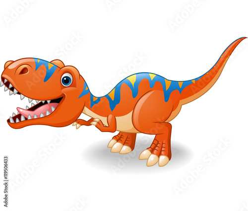 Happy tyrannosaurus cartoon